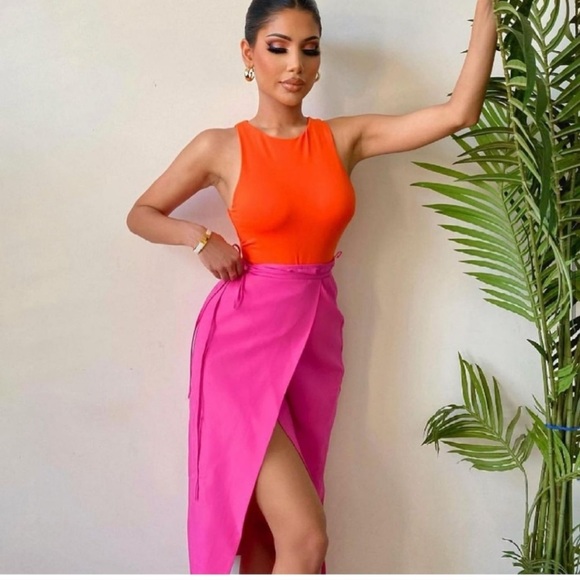 ZARA Wrap Pareo Midi Skirt - Picture 7 of 11